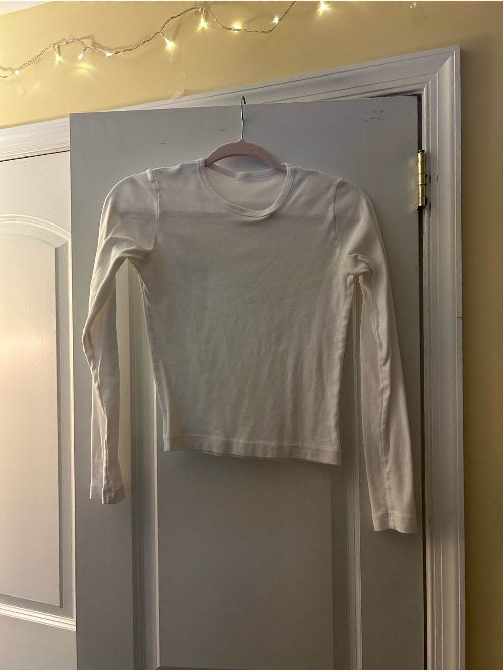 LOS ANGELES APPAREL Classic White Long Sleeve Tee